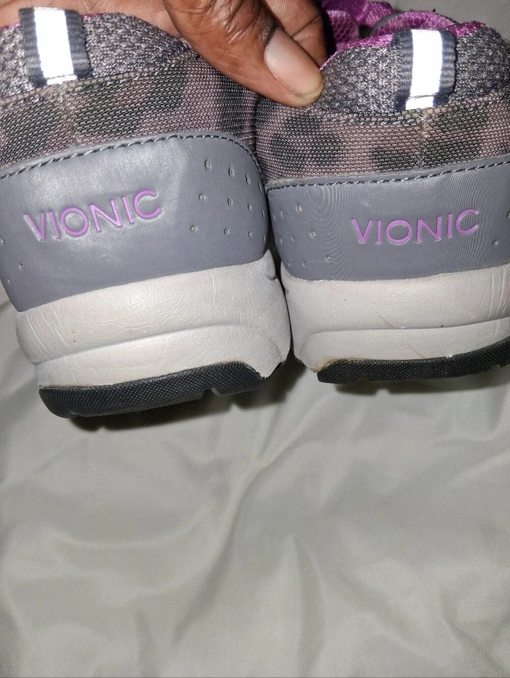 Vionic Women's Purple Leopard-Print Sneakers